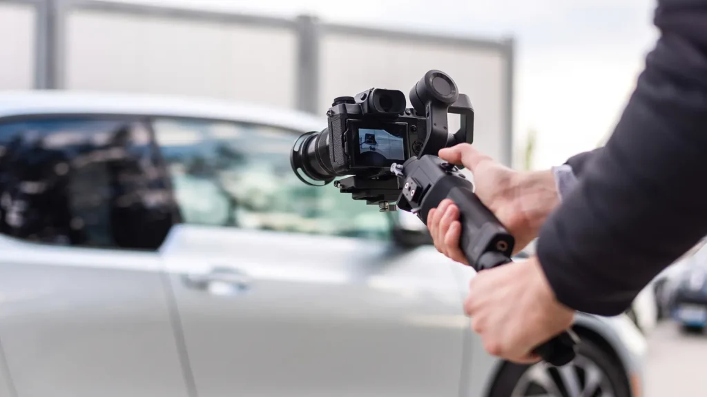 Automotive influencer creating content for a car dealership brand partnership.