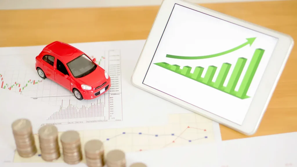 Salesperson following up with new leads using email and CRM software