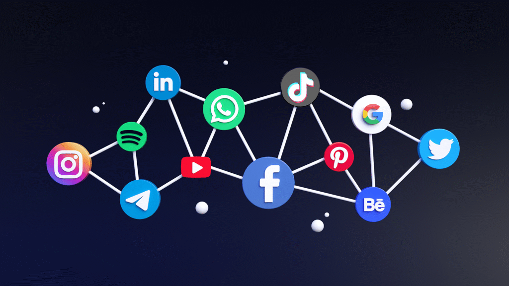 Person managing social media accounts to engage with followers